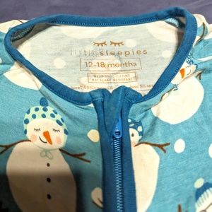 Little Sleepies - Blue Snow Much Fun Zippie